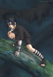 sasuke uchiha este unul din membrii echipei 7. a fost creat de kishimoto pentru a fi un rival pentru